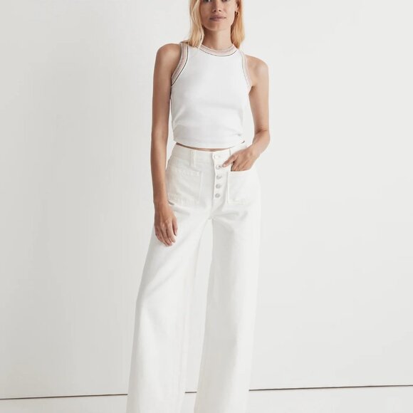 Madewell "The Pride Brightside" Crop Ribbed Tank Top s - Picture 10 of 11